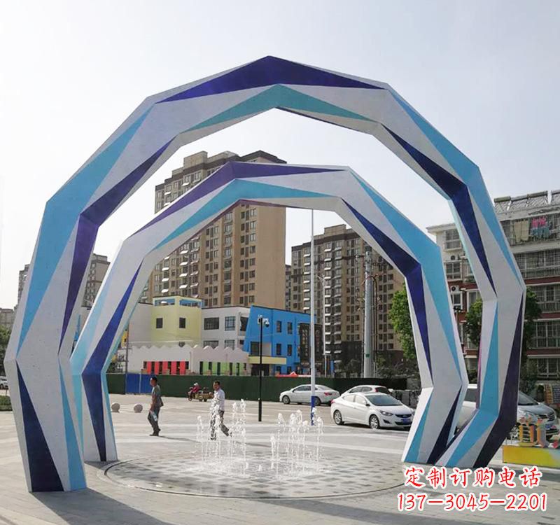 达州不锈钢拱门雕塑令人惊叹的艺术品