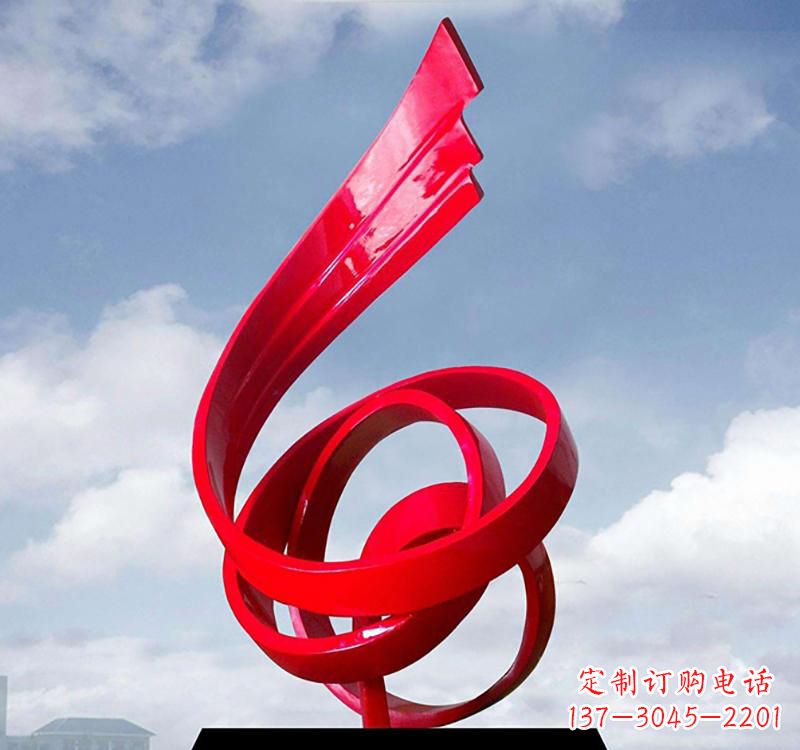 达州美丽的飘带雕塑——城市的精灵