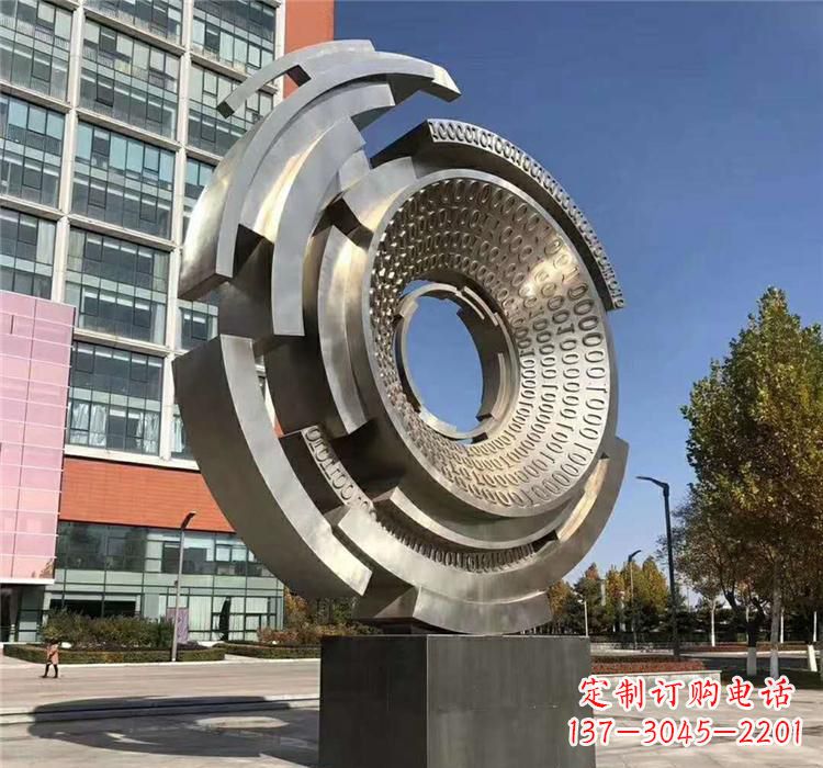 达州不锈钢齿轮雕塑流动的美丽