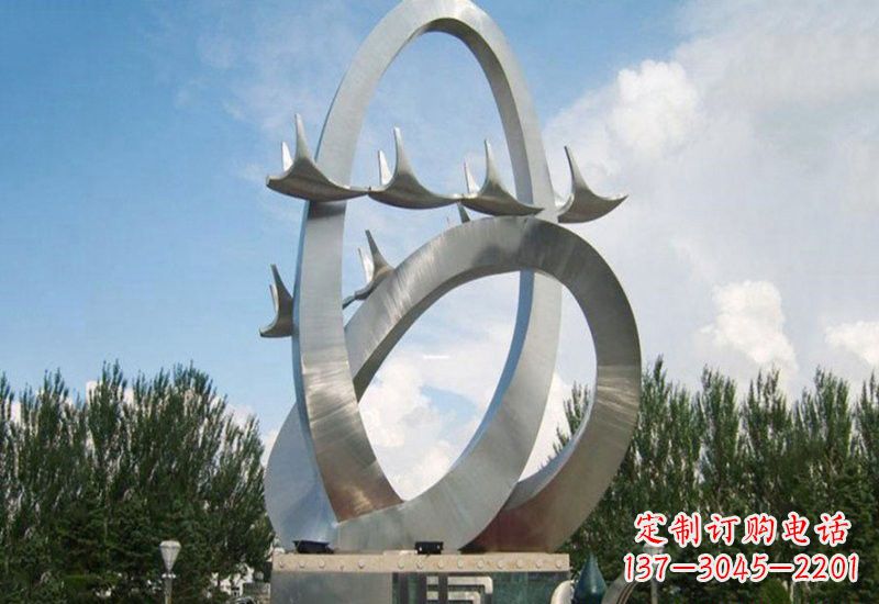 达州不锈钢天鹅雕塑