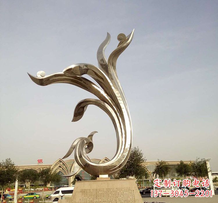 达州凤凰雕塑,让不锈钢广场更加精彩