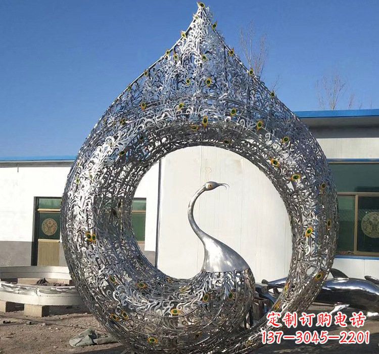 达州优雅的不锈钢孔雀雕塑