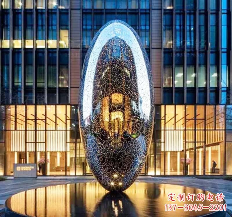达州不锈钢广场抽象圆环雕塑
