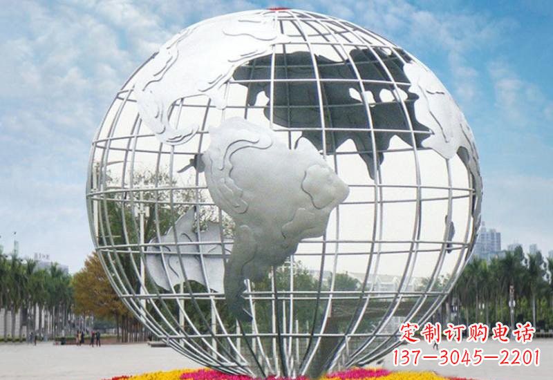 达州不锈钢地球雕塑象征着和平与友谊