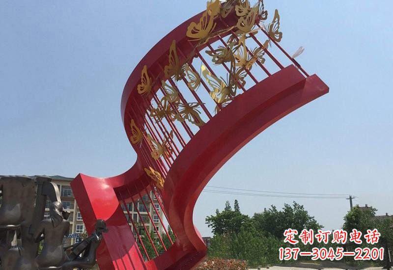 达州不锈钢蝴蝶灵动的艺术雕塑