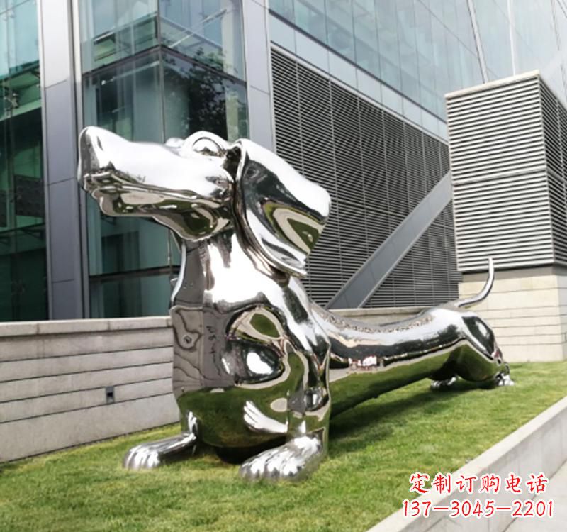 达州不锈钢动物雕塑——狗