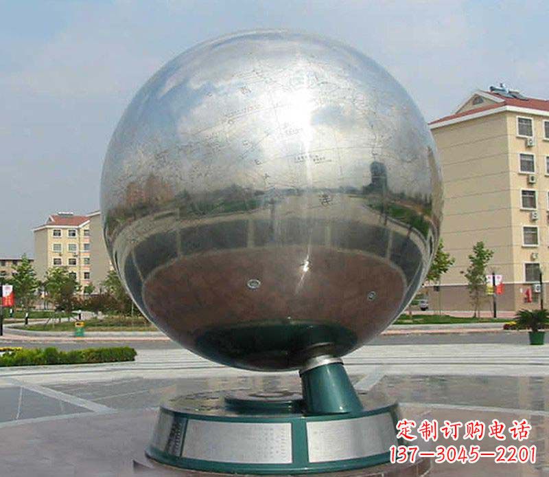 达州不锈钢广场镜面地球仪