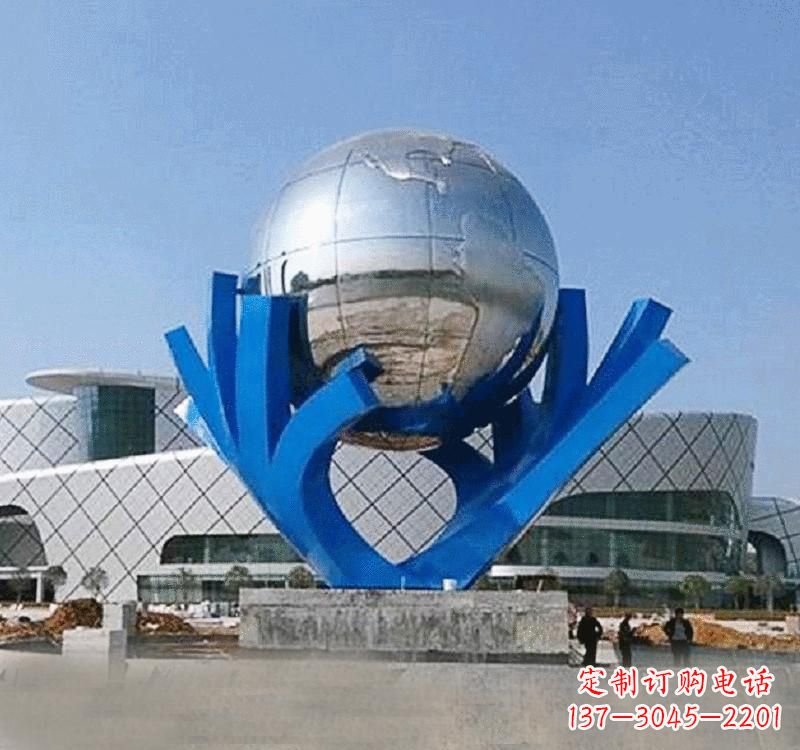 达州不锈钢广场手托地球雕塑