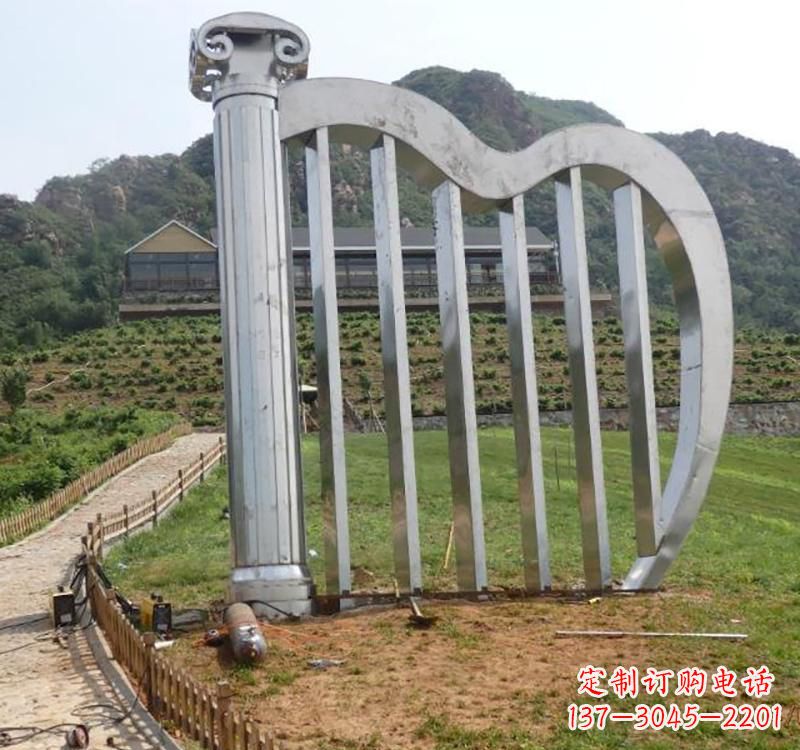 达州不锈钢竖琴雕塑——雕塑艺术的精粹