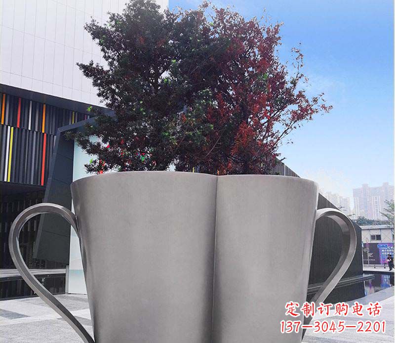 达州不锈钢花盆雕塑美观耐用