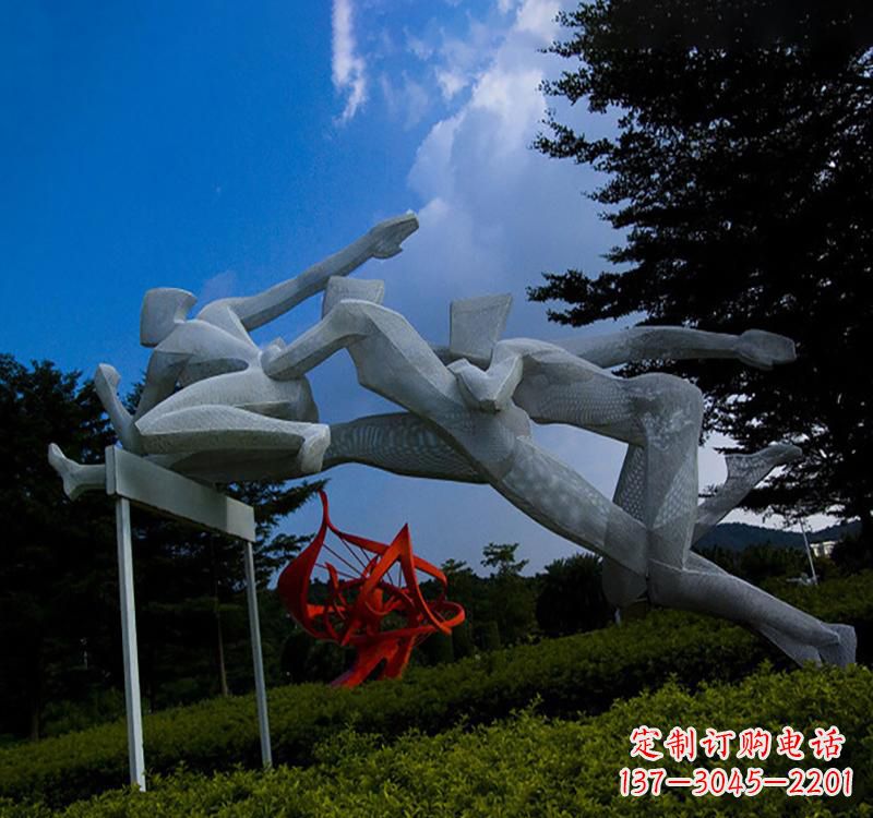 达州不锈钢中的运动员雕塑