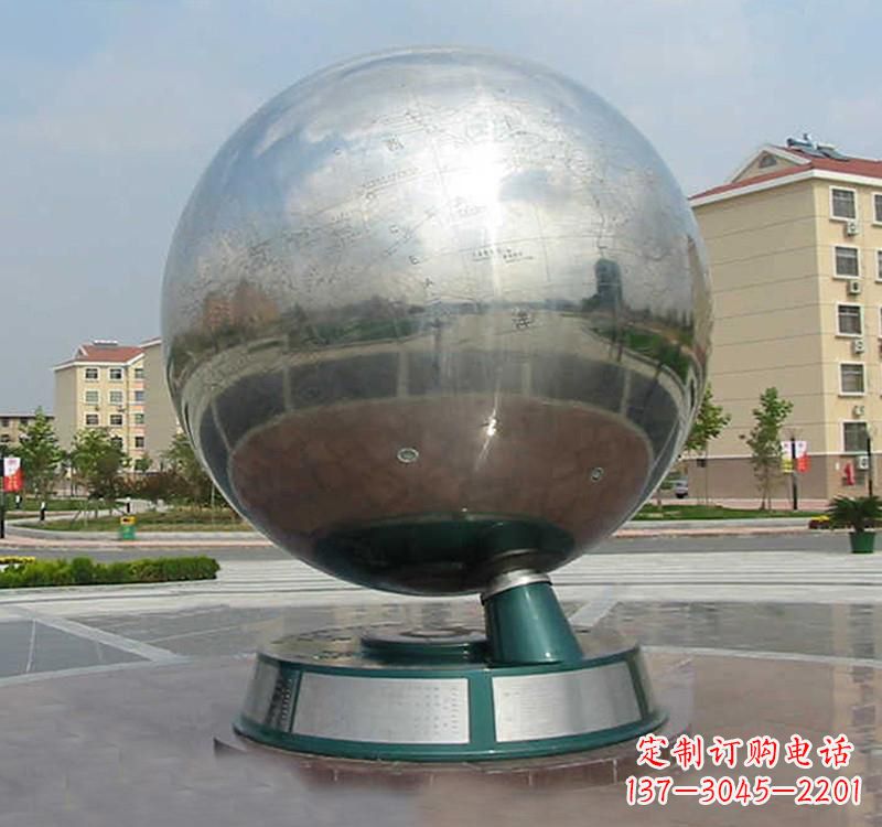 达州不锈钢地球雕塑现代艺术的精美结合