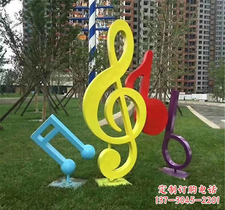 达州不锈钢音符雕塑音乐的流动之美