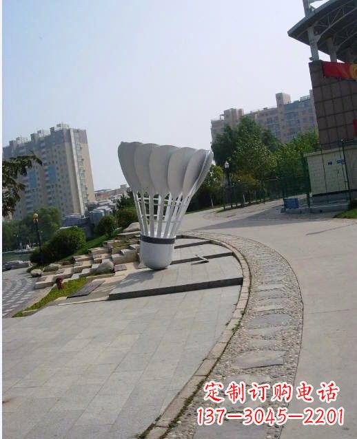 达州不锈钢广场羽毛球雕塑