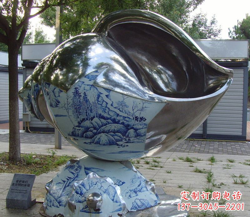 达州不锈钢海螺雕塑精致美观的艺术品