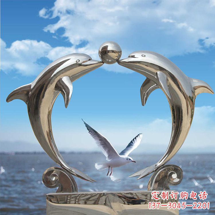 达州不锈钢海豚雕塑
