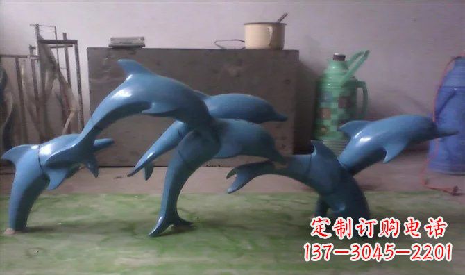 达州不锈钢海豚雕塑精致的艺术品