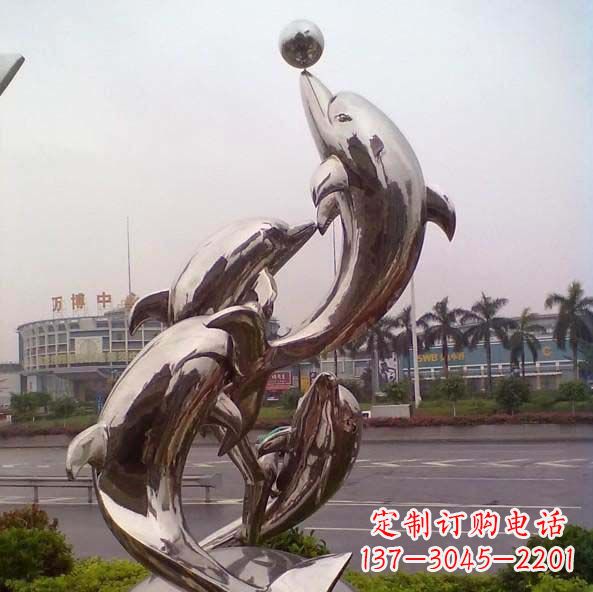 达州不锈钢海豚雕塑艺术之美