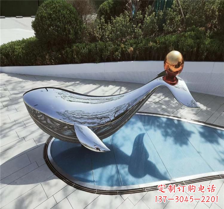 达州不锈钢海豚动物雕塑