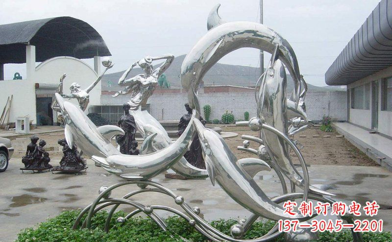达州不锈钢海豚的灵动嬉戏