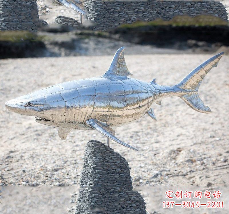 达州不锈钢海洋公园鲨鱼雕塑