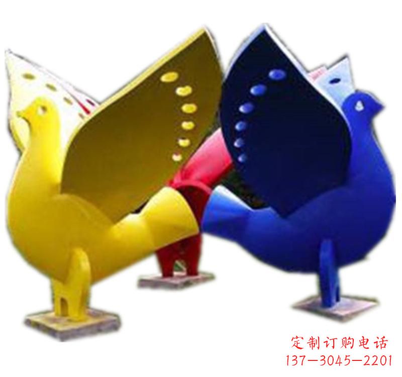 达州不锈钢制作的和平鸽雕塑