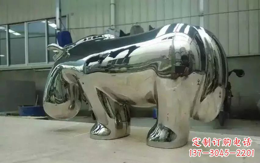 达州不锈钢河马雕塑美观耐用的艺术品