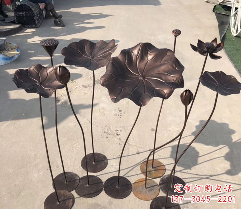 达州不锈钢荷花雕塑传承传统文化