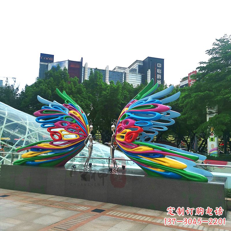 达州蝴蝶城市广场步道装饰雕塑