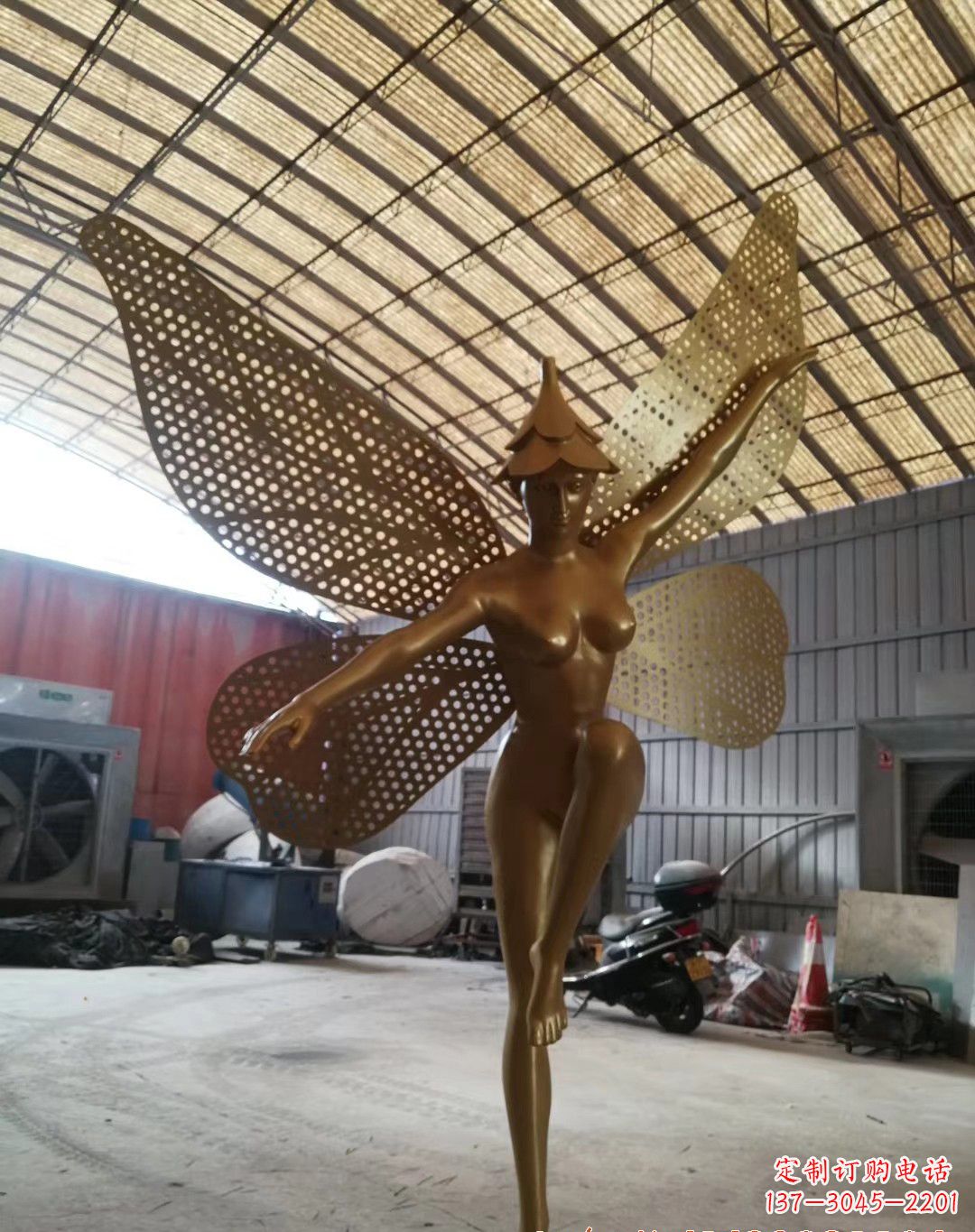 达州不锈钢蝴蝶仙子雕塑精美的美丽之作