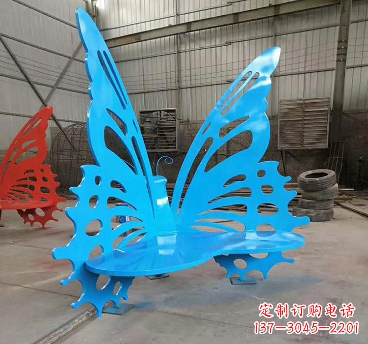 达州不锈钢蝴蝶座椅雕塑艺术精品
