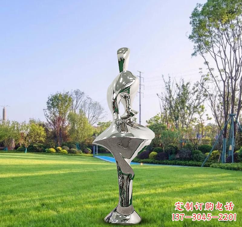 达州不锈钢户外抽象人体雕塑