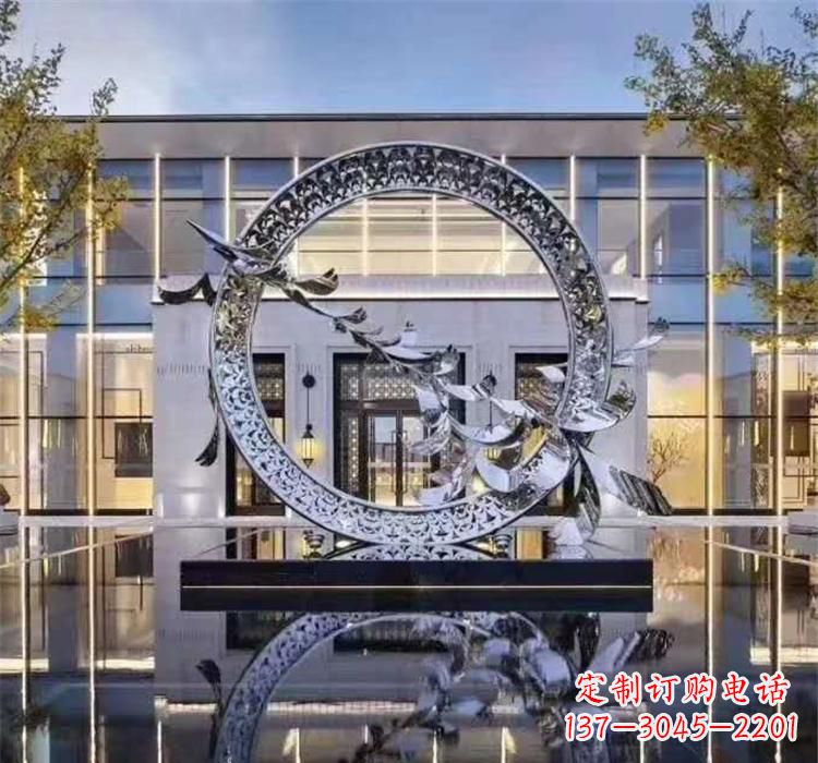 达州不锈钢户外大雁雕塑
