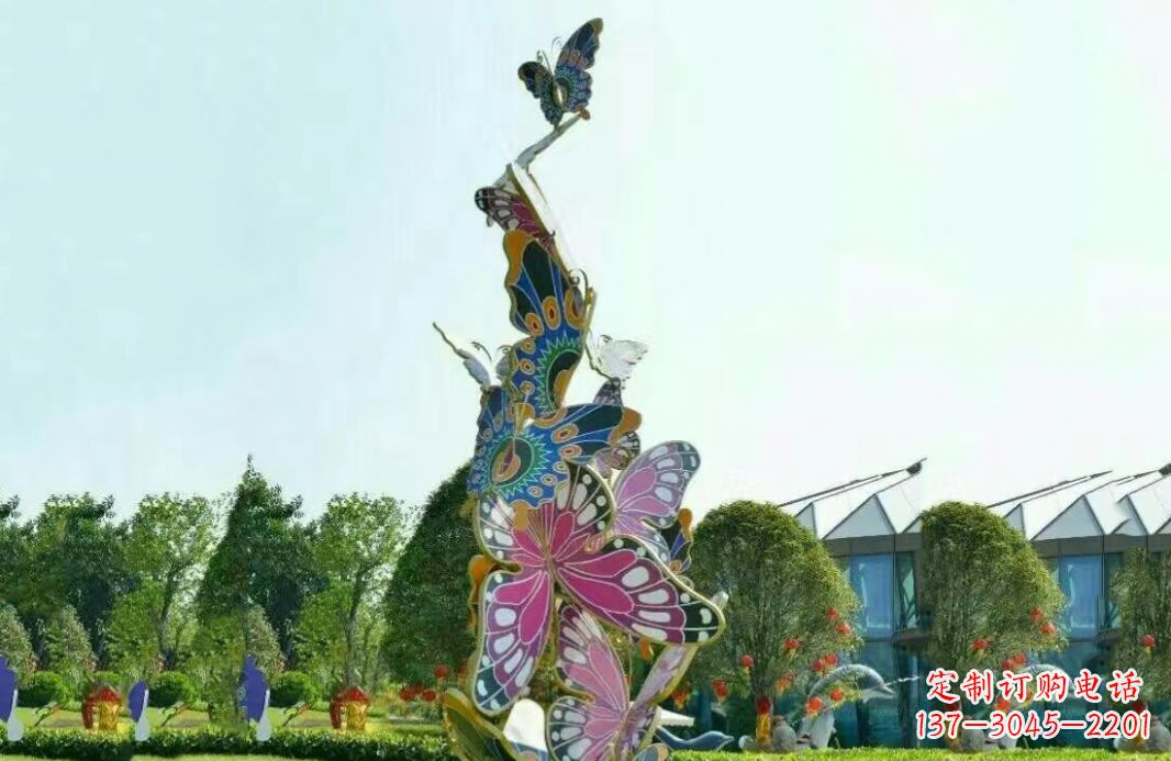 达州不锈钢花蝴蝶景观雕塑