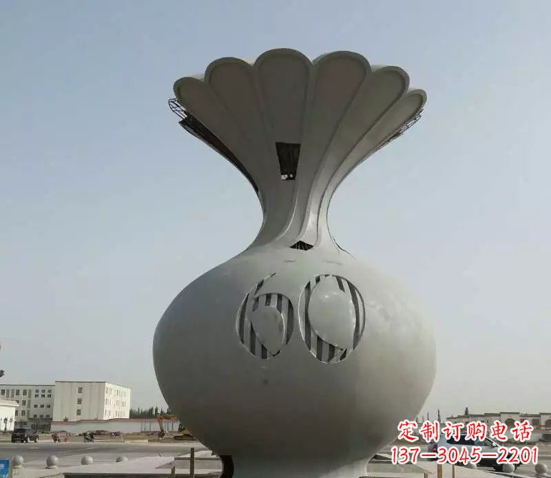 达州不锈钢花篮雕塑