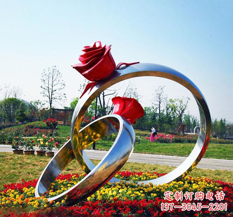 达州精美不锈钢戒指雕塑