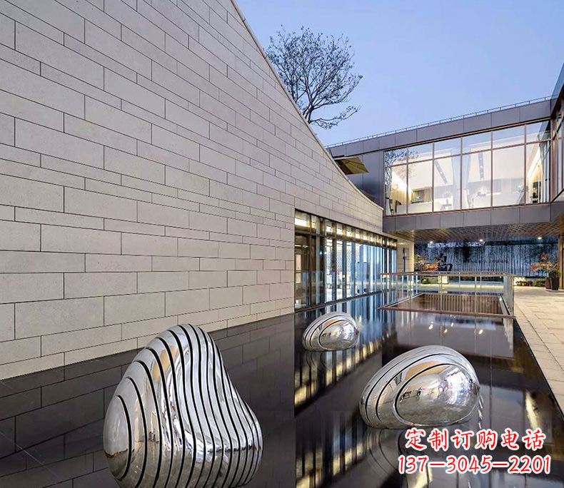 达州精美不锈钢假山雕塑