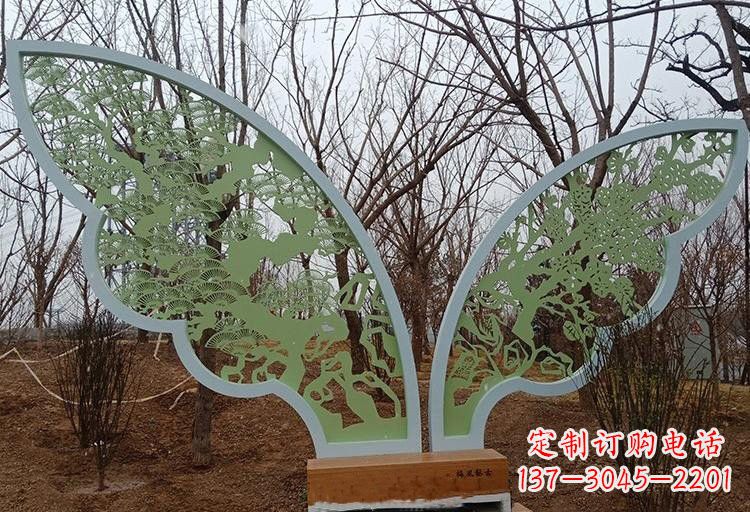 达州不锈钢剪纸蝴蝶翅膀雕塑