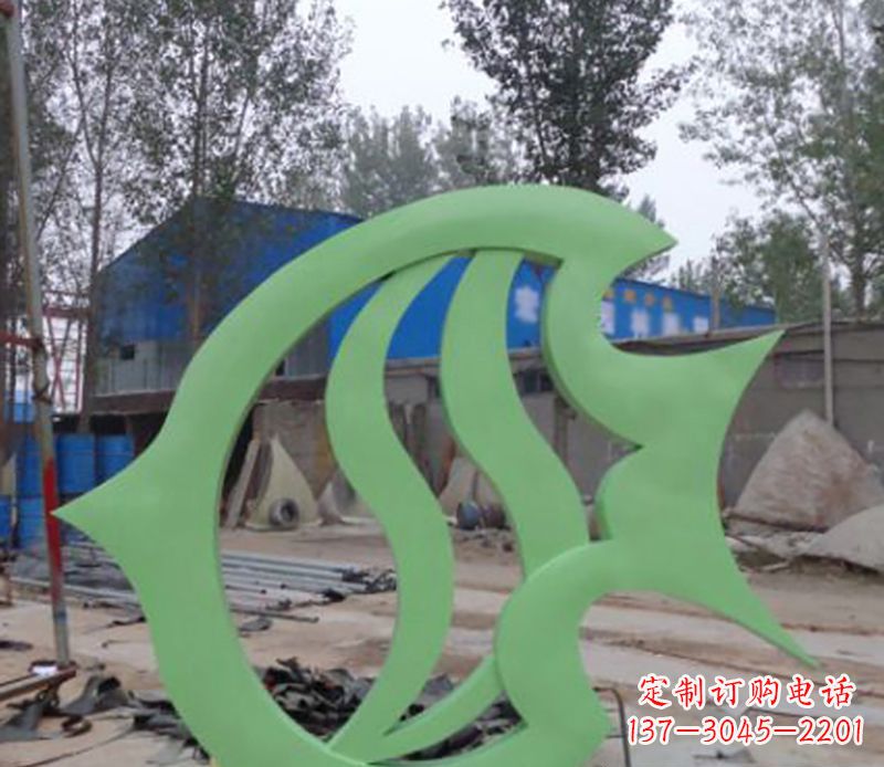 达州不锈钢剪纸鲤鱼雕塑——传承传统艺术