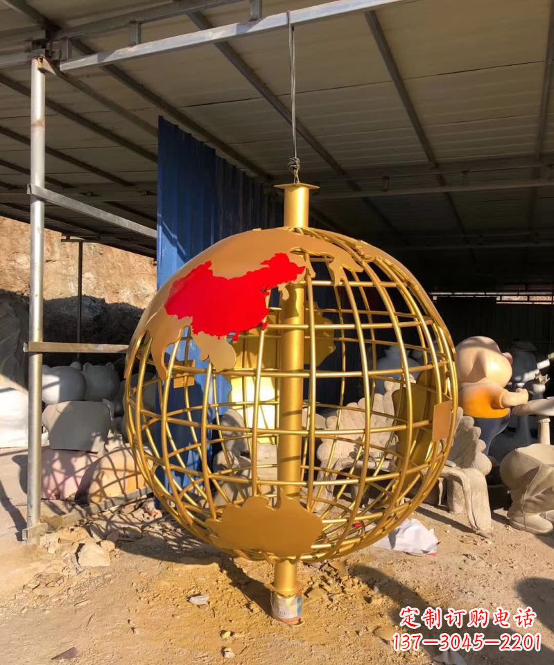 达州不锈钢金属校园地球仪雕塑