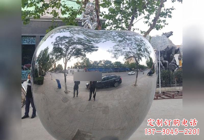 达州不锈钢苹果雕塑精美绝伦