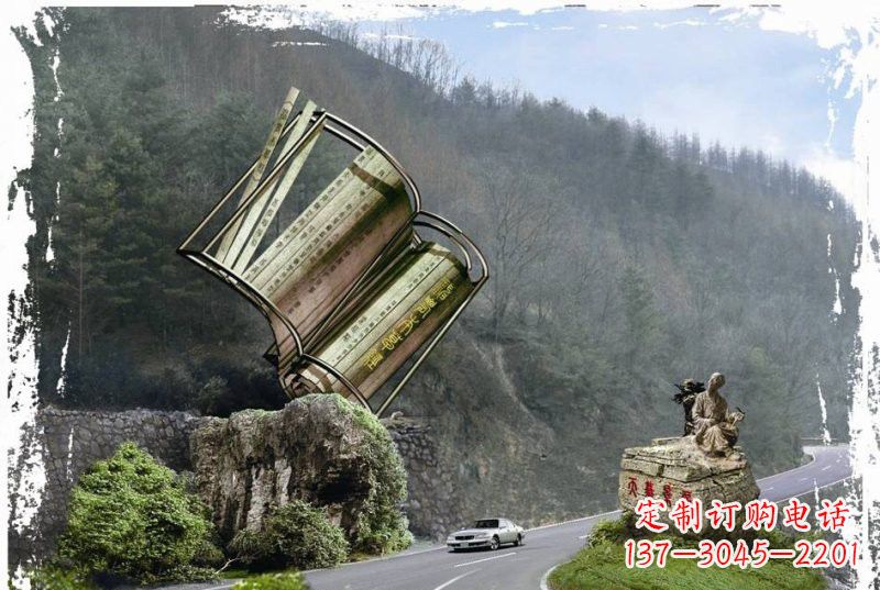 达州神农本草经竹简雕塑——传承中华文化精髓