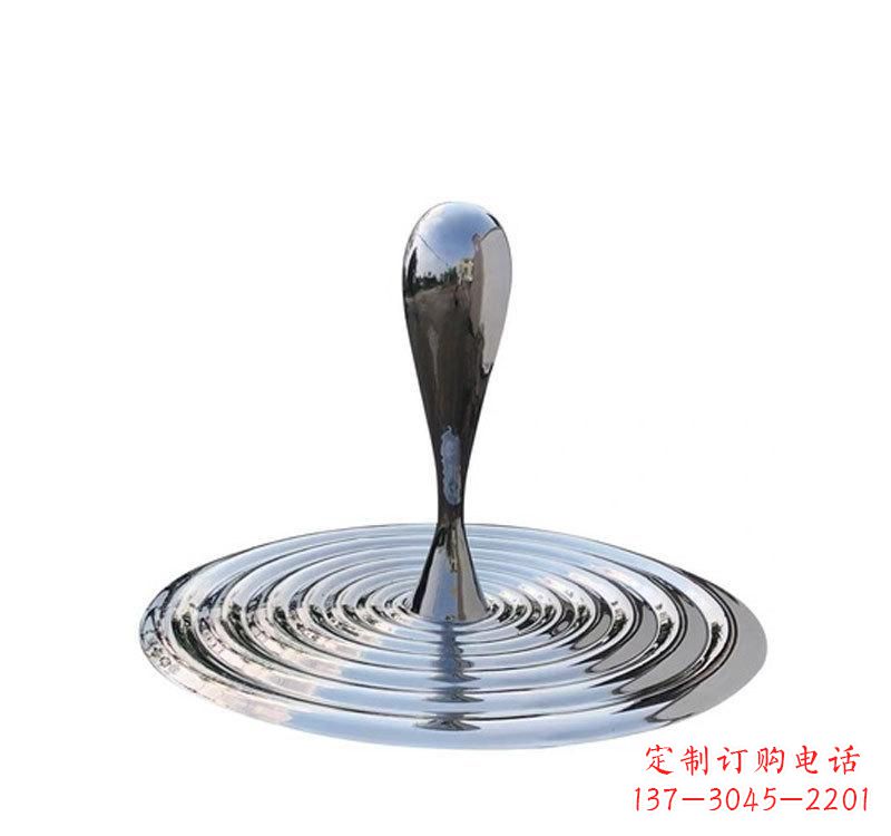 达州不锈钢景区水滴雕塑