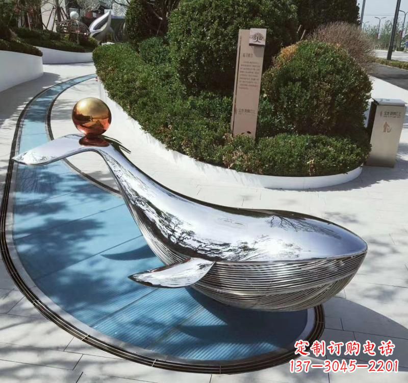 达州精美不锈钢海豚雕塑