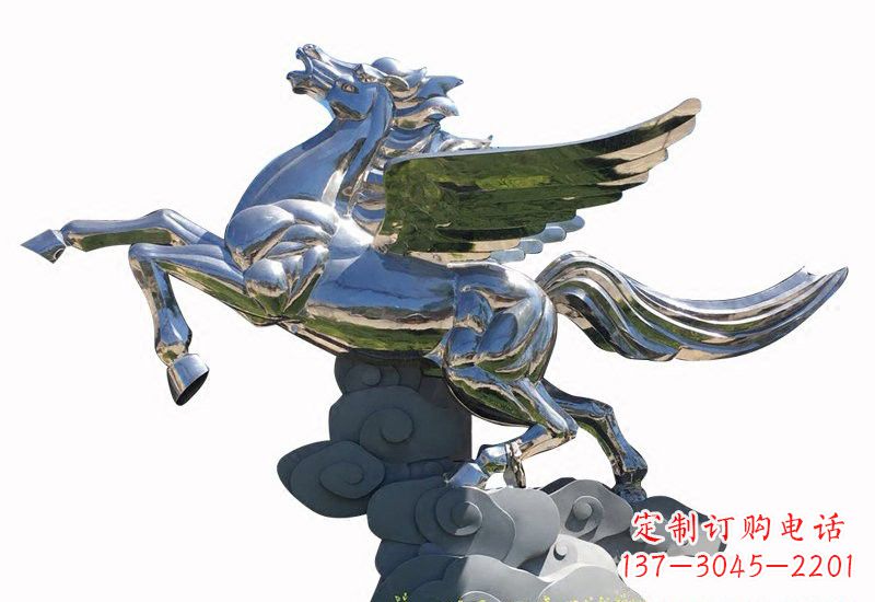 达州不锈钢镜面飞马雕塑