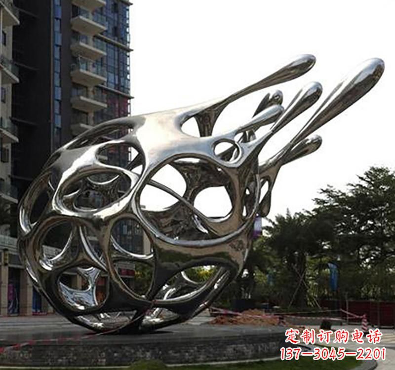 达州不锈钢镜面火龙果雕塑精致的艺术瑰宝