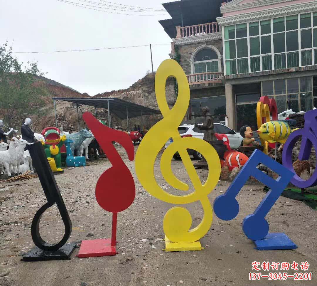 达州不锈钢烤漆音符雕塑1