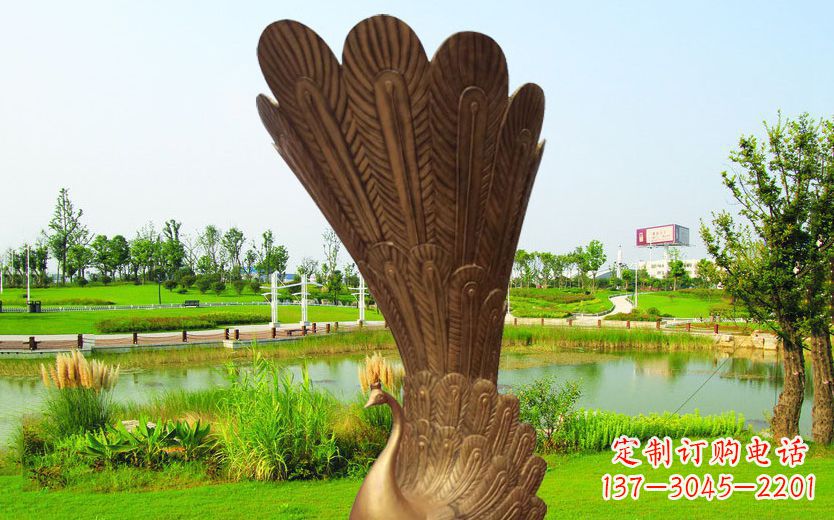 达州不锈钢孔雀公园动物雕塑