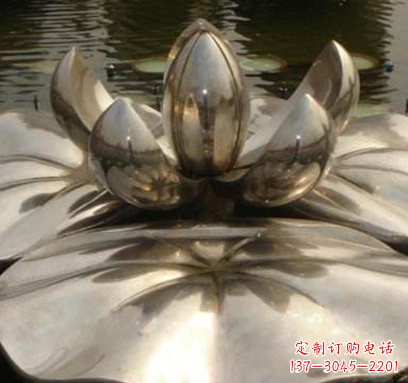 达州不锈钢莲花喷泉雕塑艺术结合新技术