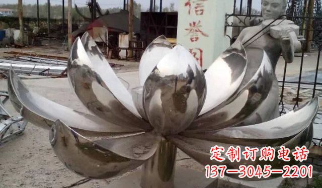 达州不锈钢莲花雕塑精美绝伦